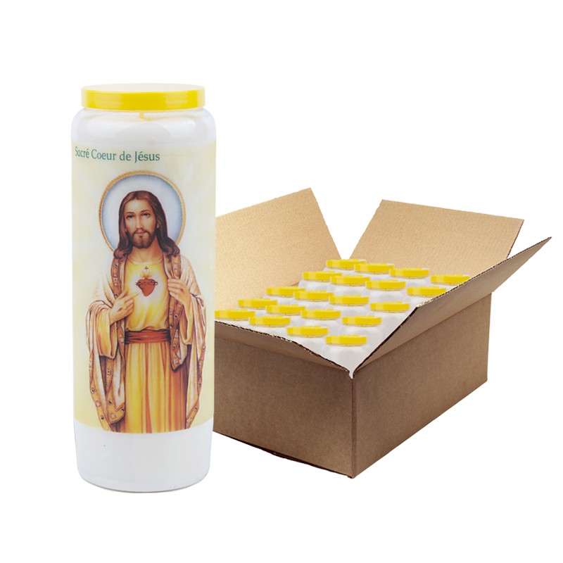 Velas de novena gracias al corazón de Jesús - 20 piezas