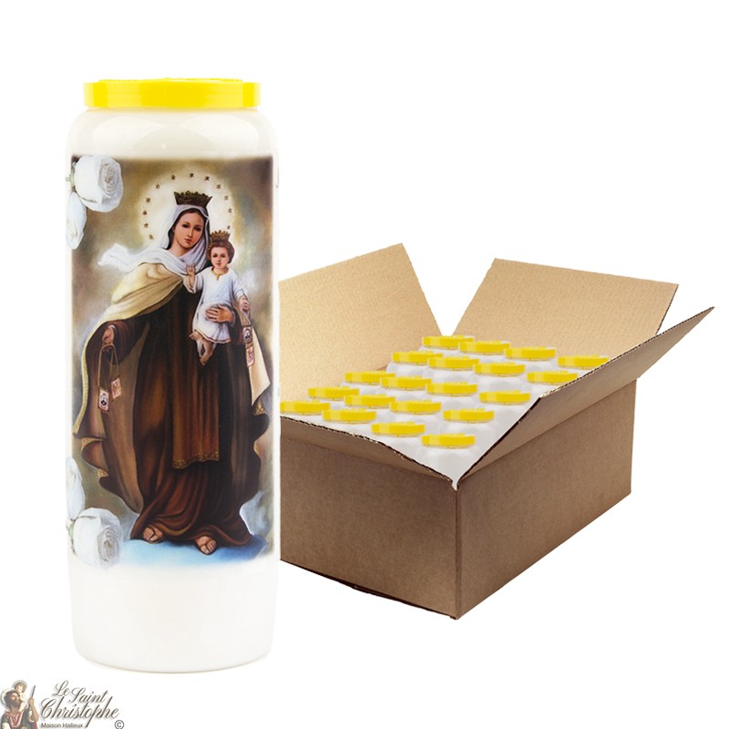 Velas de Novena de la Virgen María del Monte Carmelo - 20 piezas