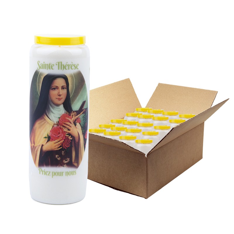 Velas de novena en Santa Teresa de Lisieux - 20 piezas