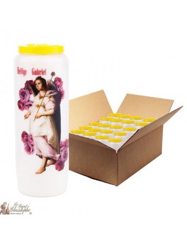 Saint Gabriel Novena Candles - Model 1 - 20 pieces