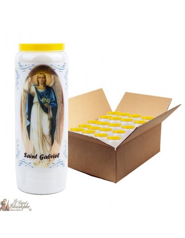 Saint Gabriel Novena Candles - Model 1 - 20 pieces