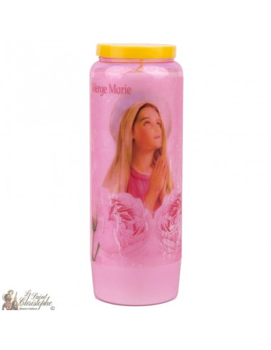 Velas de novena Virgen María rosa perfumada - 1 - 20 piezas