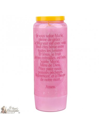 Velas de novena Virgen María rosa perfumada - 1 - 20 piezas