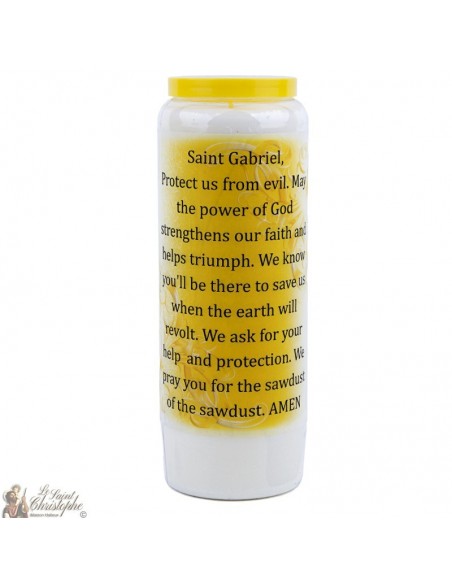 Vela de novena de San Gabriel con aroma de salvia - 2