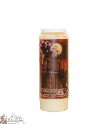 Vela de la novena de San Bernardino de Siena perfumada con sándalo