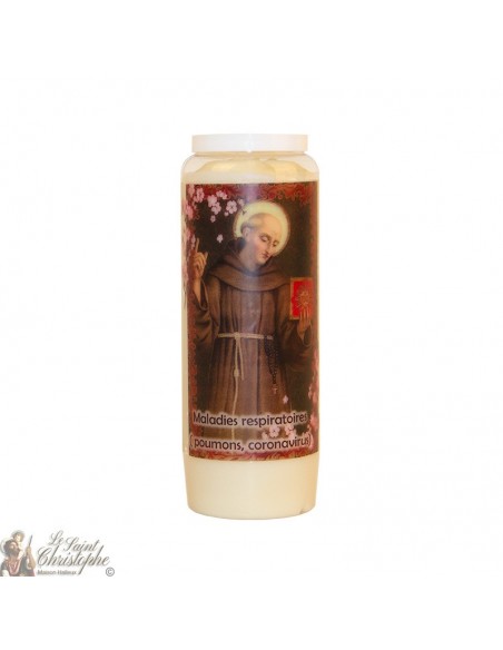 Vela de la novena de San Bernardino de Siena perfumada con sándalo