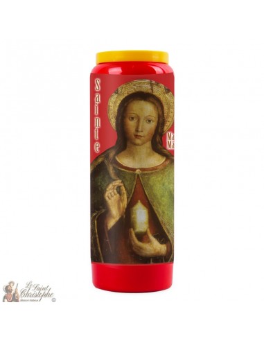 Vela de novena roja en Santa María Magdalena