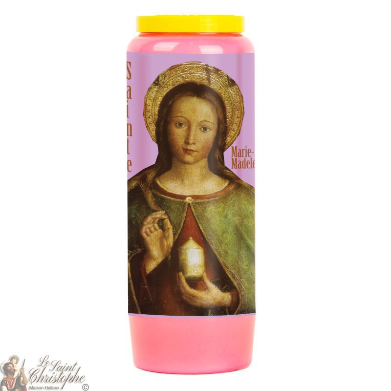 Vela de novena rosa en Santa María Magdalena