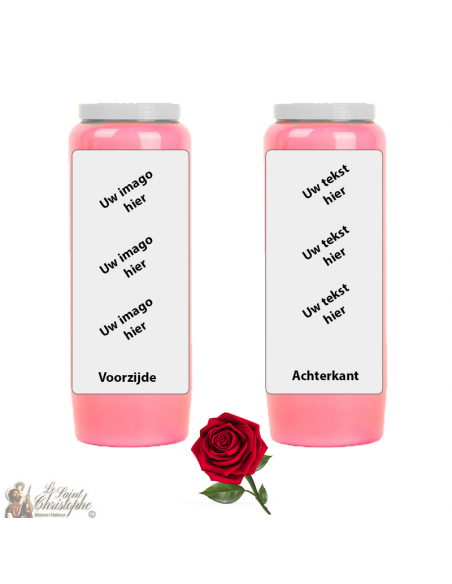 Vela Novena Aroma Rosa - personalizable - caja 20 unidades