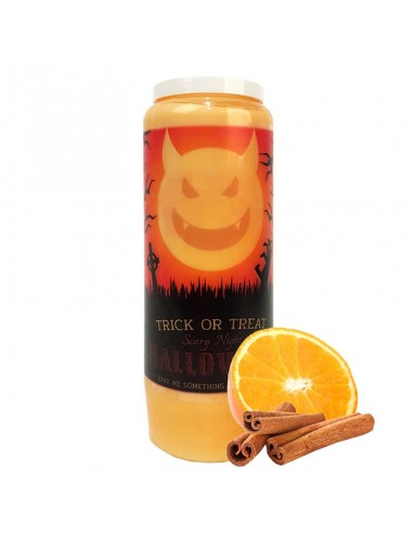 Novena Kerzen Orange-Zimt duftend Halloween Trick-Treat 2 Karton 20 Stück