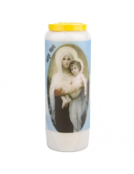 Bougie de neuvaine à la Vierge Marie modèle 4 - carton 20 pièces