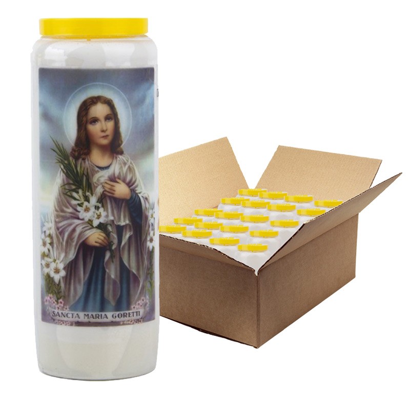 Novena candle prayer to Saint Maria Goretti - box of 20 pieces