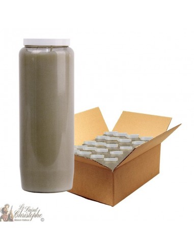 Grey novena candle - box 20 pieces