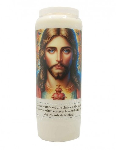 Novena candle to the Sacred Heart of Jesus - Modern face 1