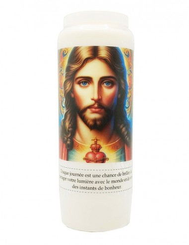 Novena candle to the Sacred Heart of Jesus - Modern face 1