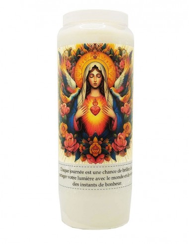 Novena candle to the Sacred Heart of Mary - modern - Rayons of Light