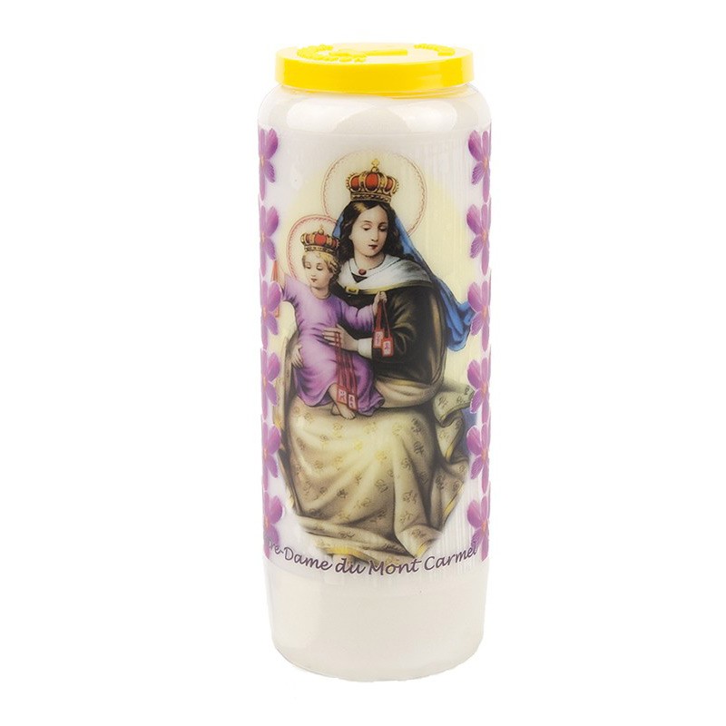 Cirio blanco de novena a Nuestra Señora del Carmen 1